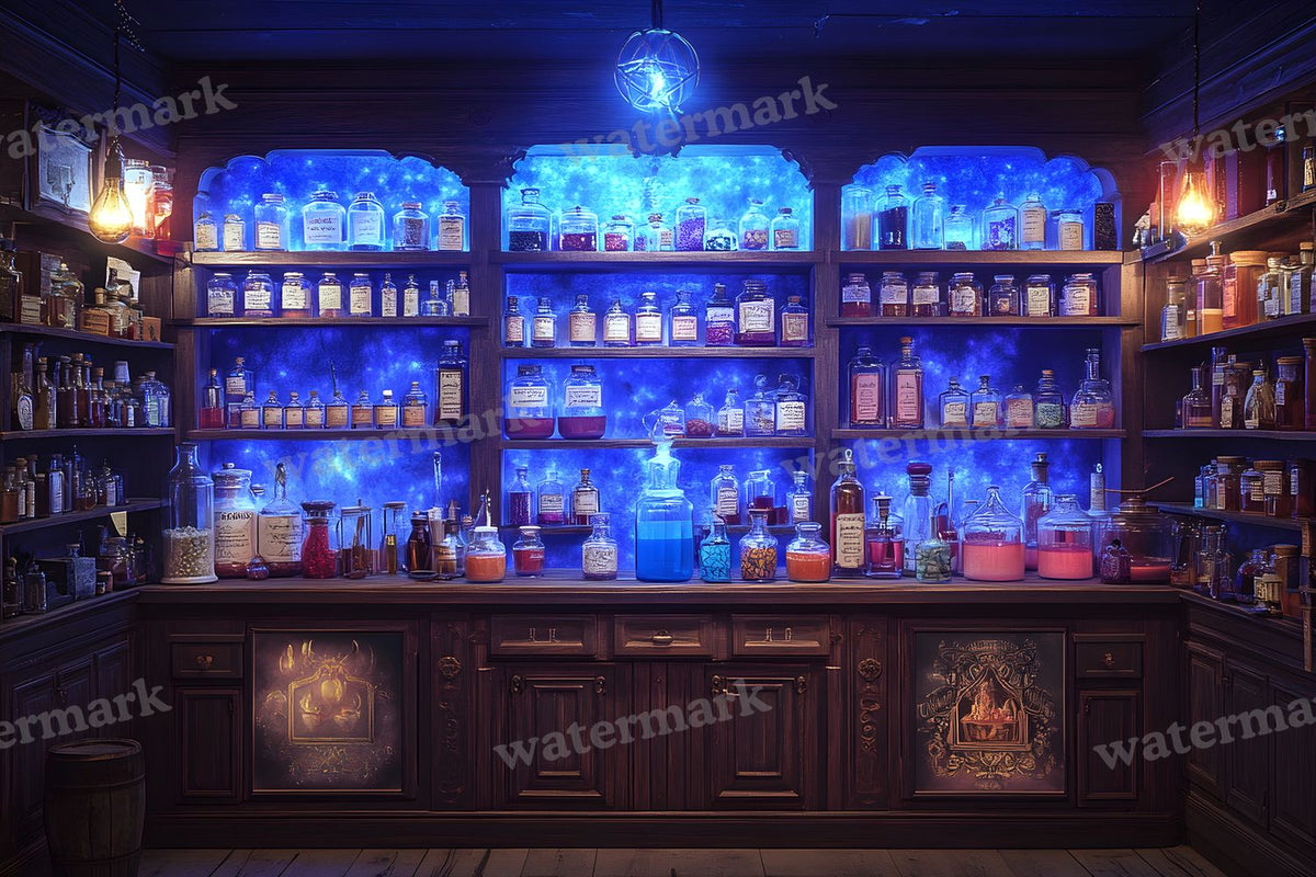Witchs Apothecaryblue Backdrop Images