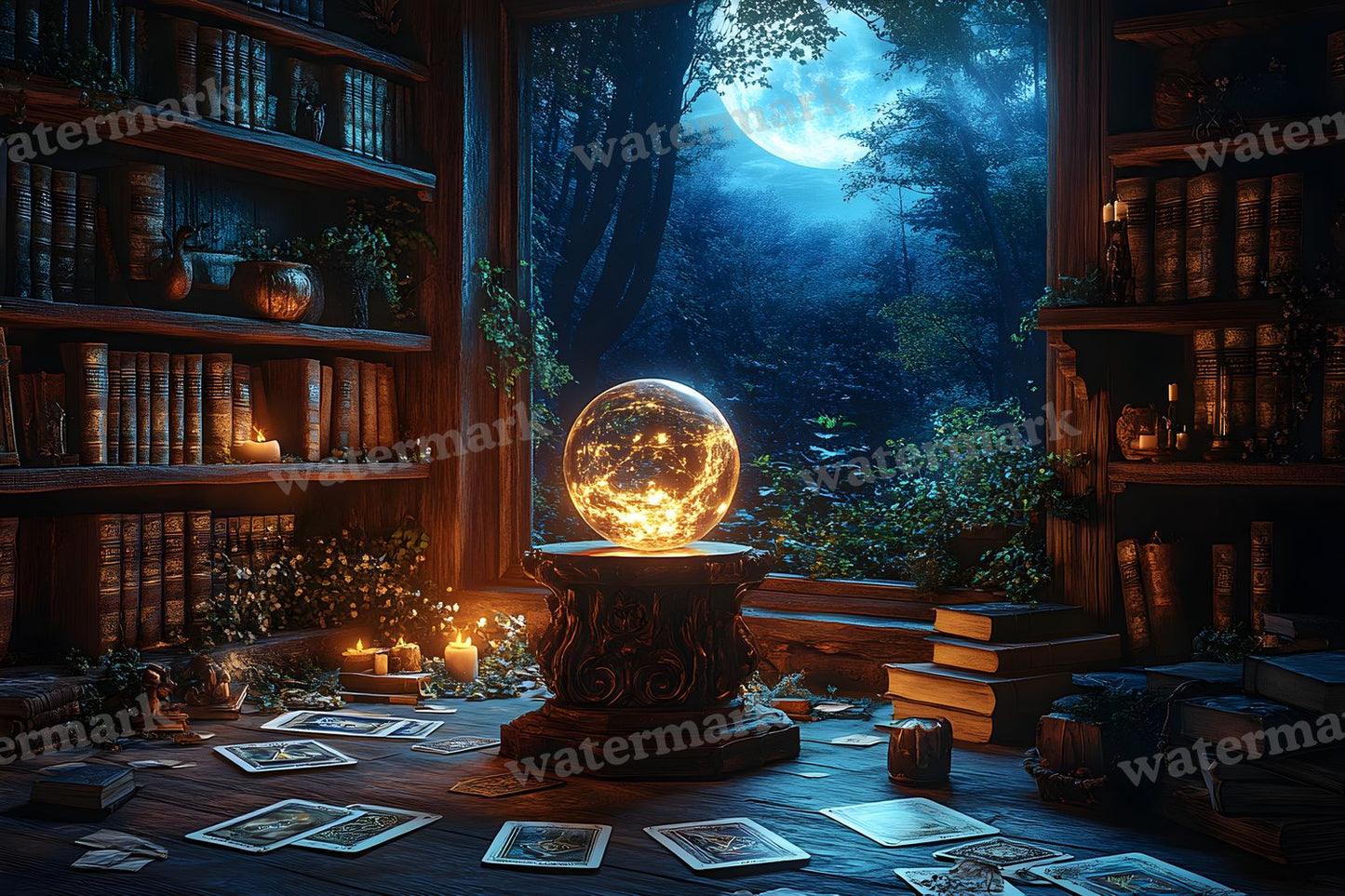 Witchs Crystal Ball Backdrop Images