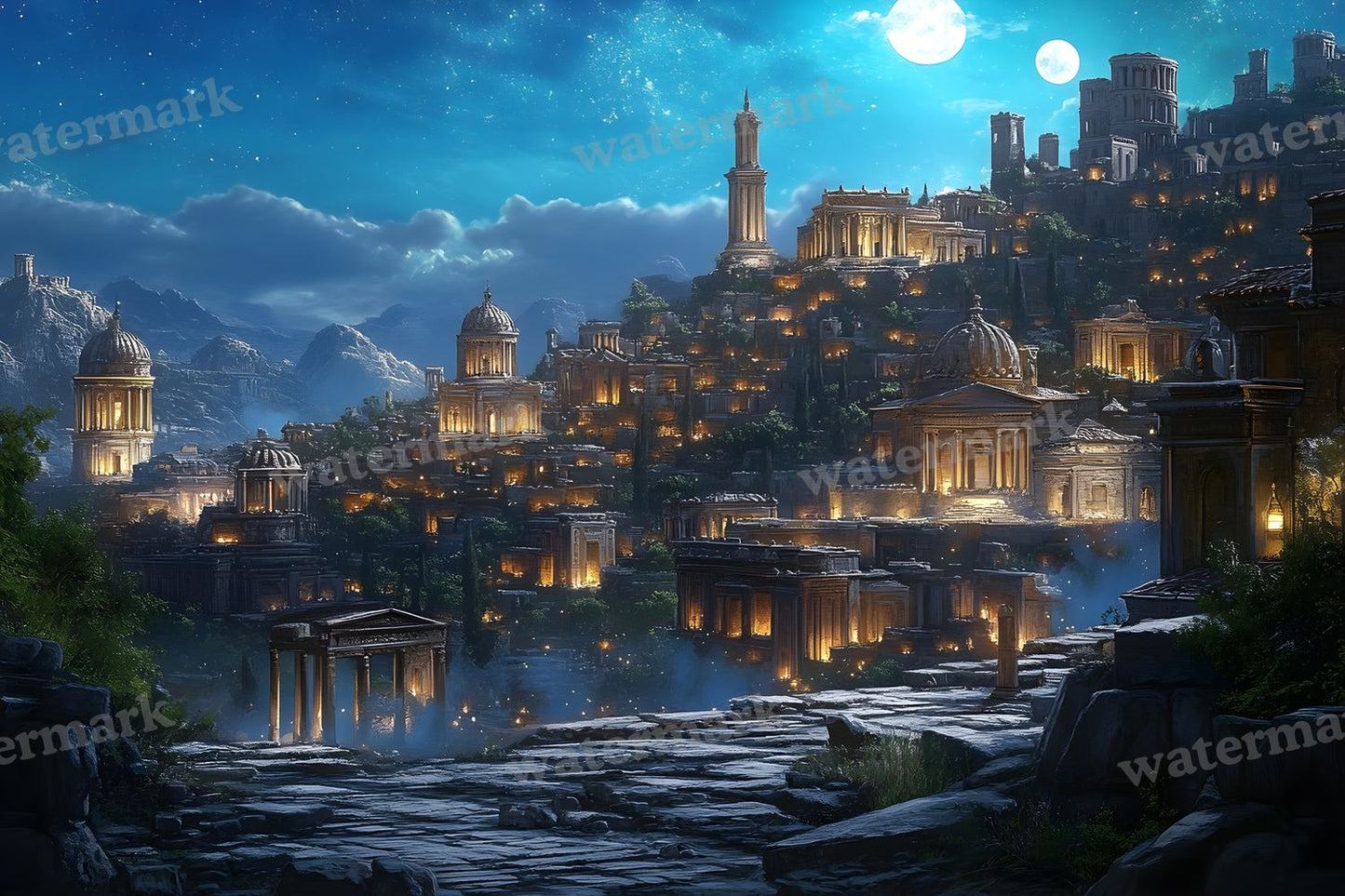 Ancient Roman Night Backdrop Images