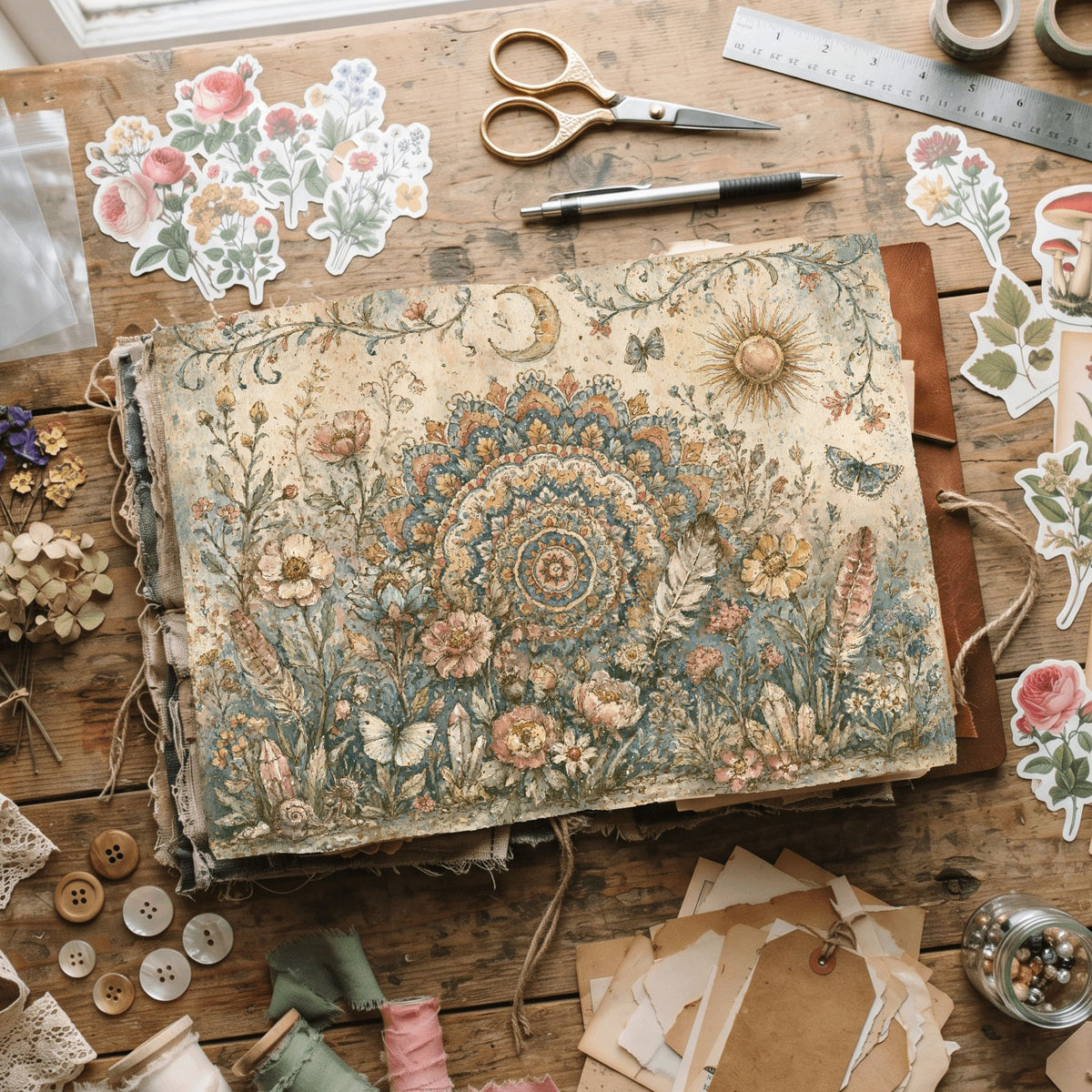 Celestial Mandala Garden Paper