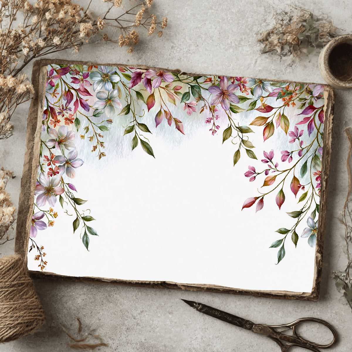Delicate Botanical Border Frame