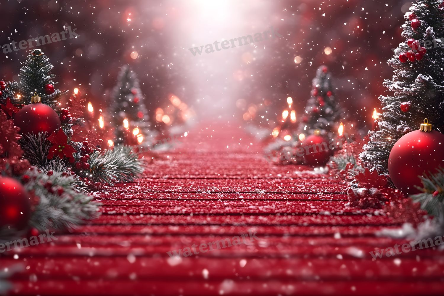 Red Christmas Backdrop Images
