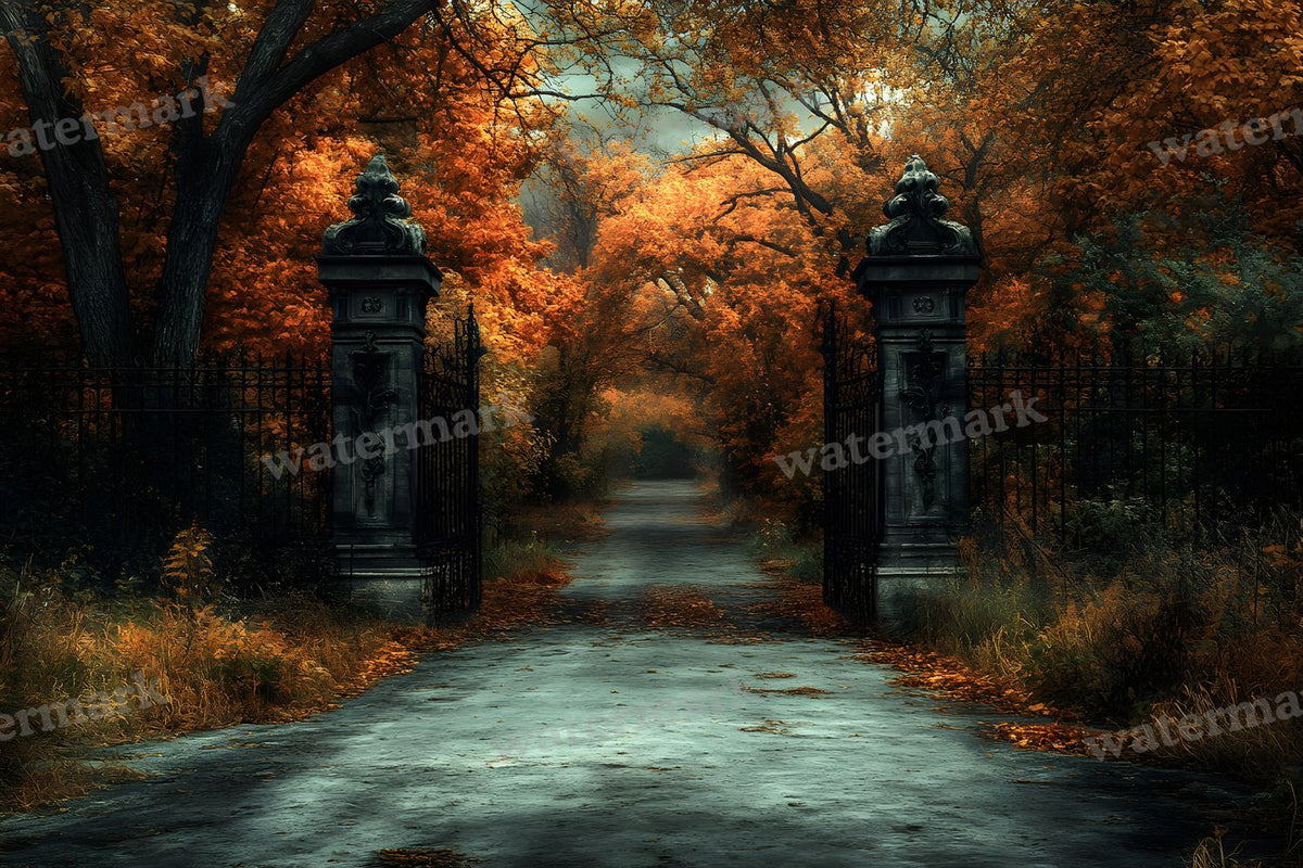 Spooky Forest digital photo backdrop for photo editing, preview 32