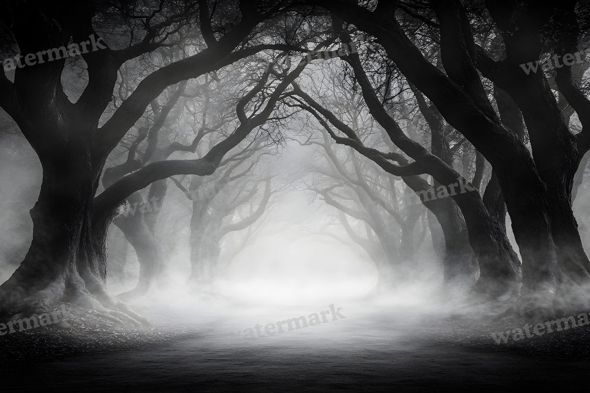Spooky Forest digital photo backdrop for photo editing, preview 32