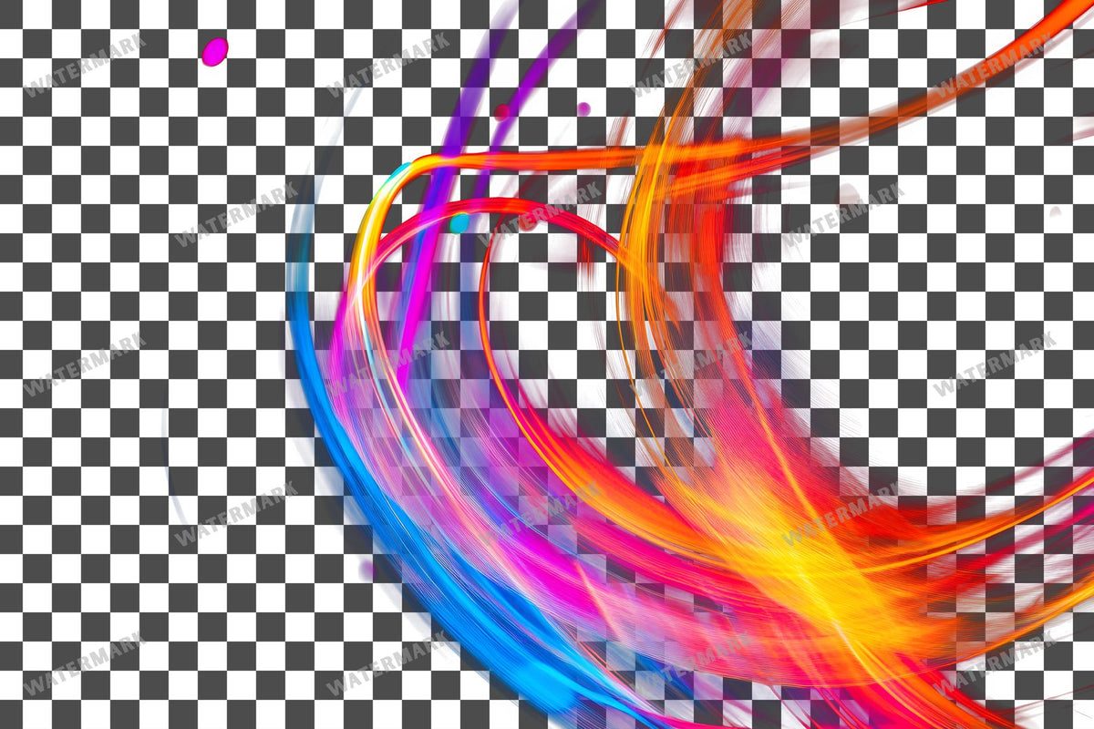 Abstract Light Streaks Transparent Overlay Pngs
