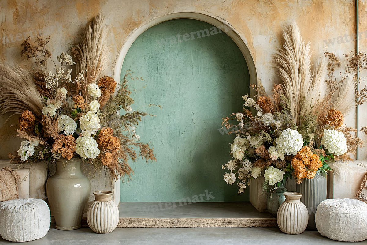 Boho Olive Arch Backdrop Images