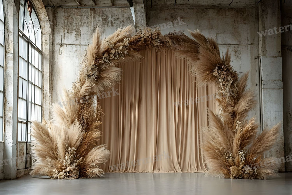 Boho Pampaarch Backdrop Images