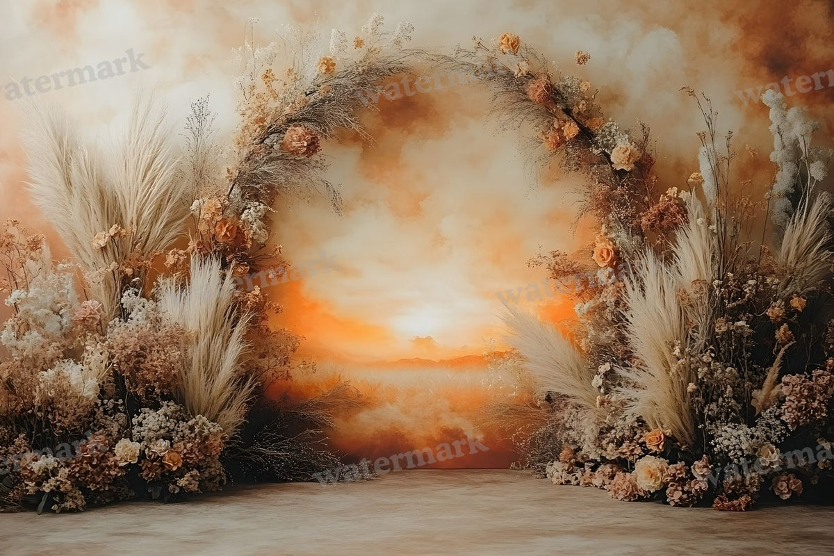 Boho Sunset Arch Backdrop Images