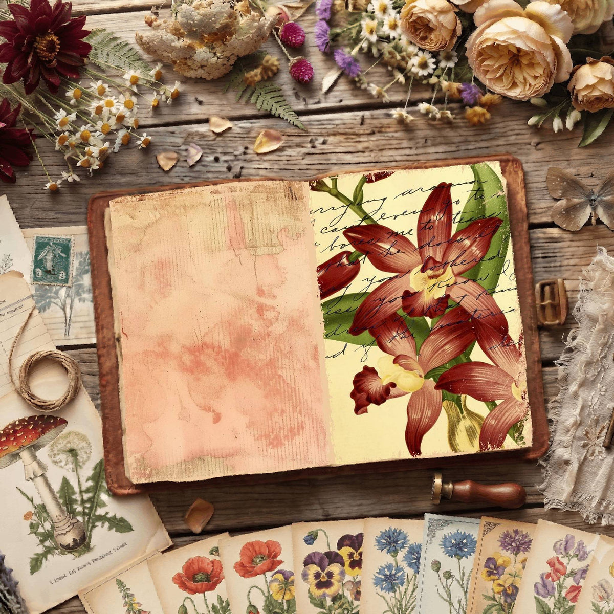 Botanical Illustrations Digital Papers