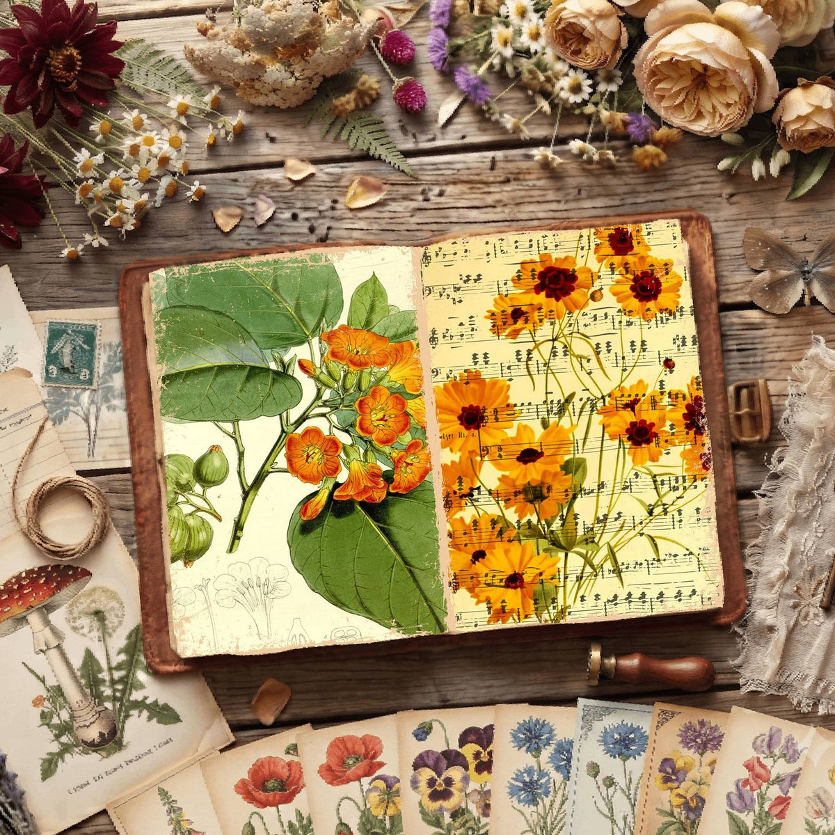 Botanical Illustrations Digital Papers