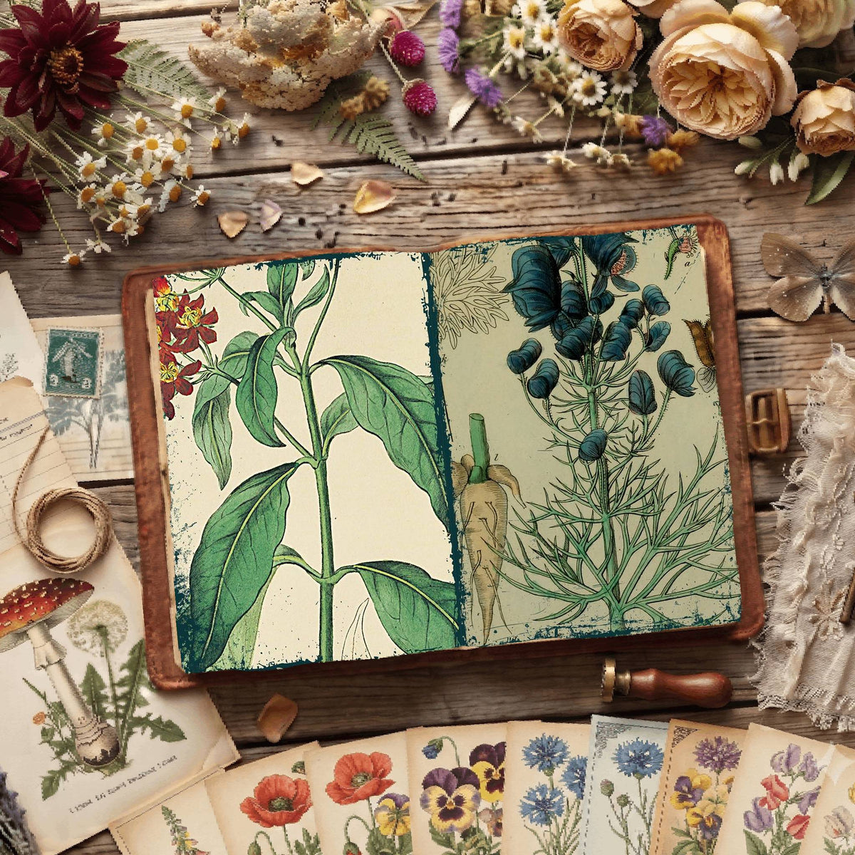Botanical Illustrations Digital Papers