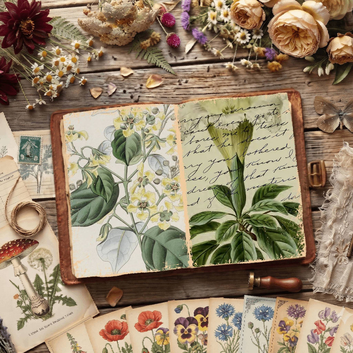 Botanical Illustrations Digital Papers