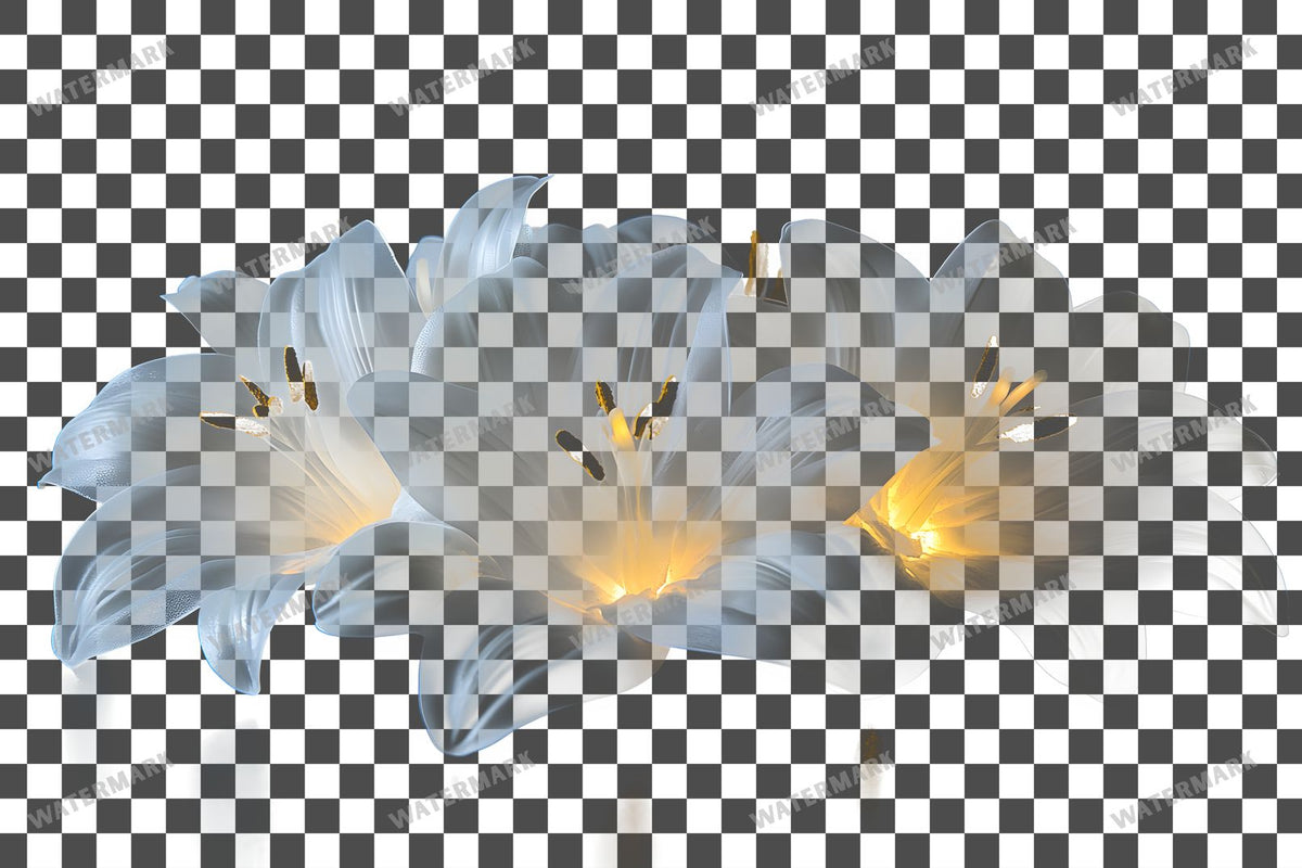Easter Lilies Transparent Overlay Pngs