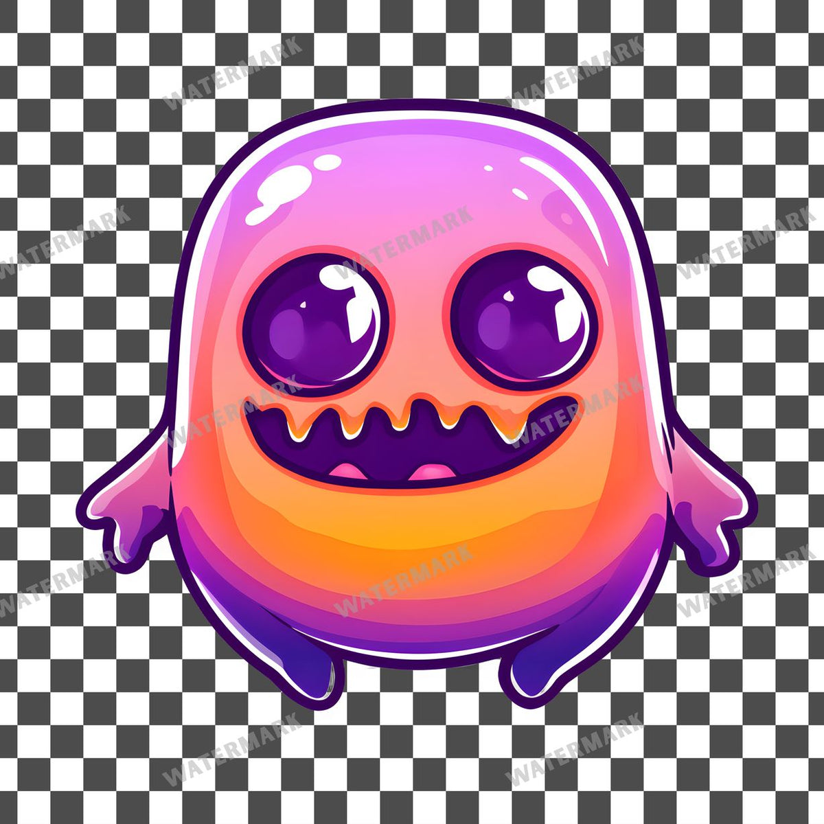 Halloween Kawaii Style Clipart Pngs
