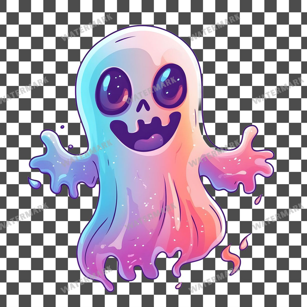 Halloween Kawaii Style Clipart Pngs