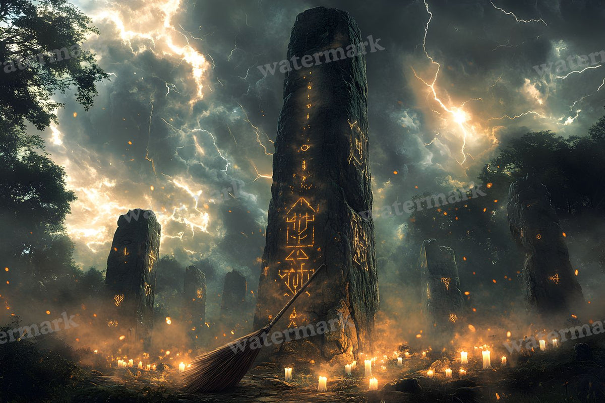 Witch Broomstick Backdrop Images