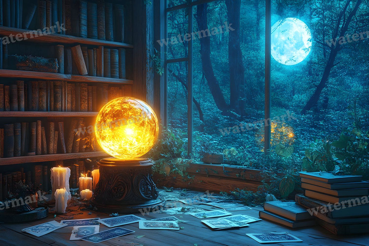 Witchs Crystal Ball Backdrop Images