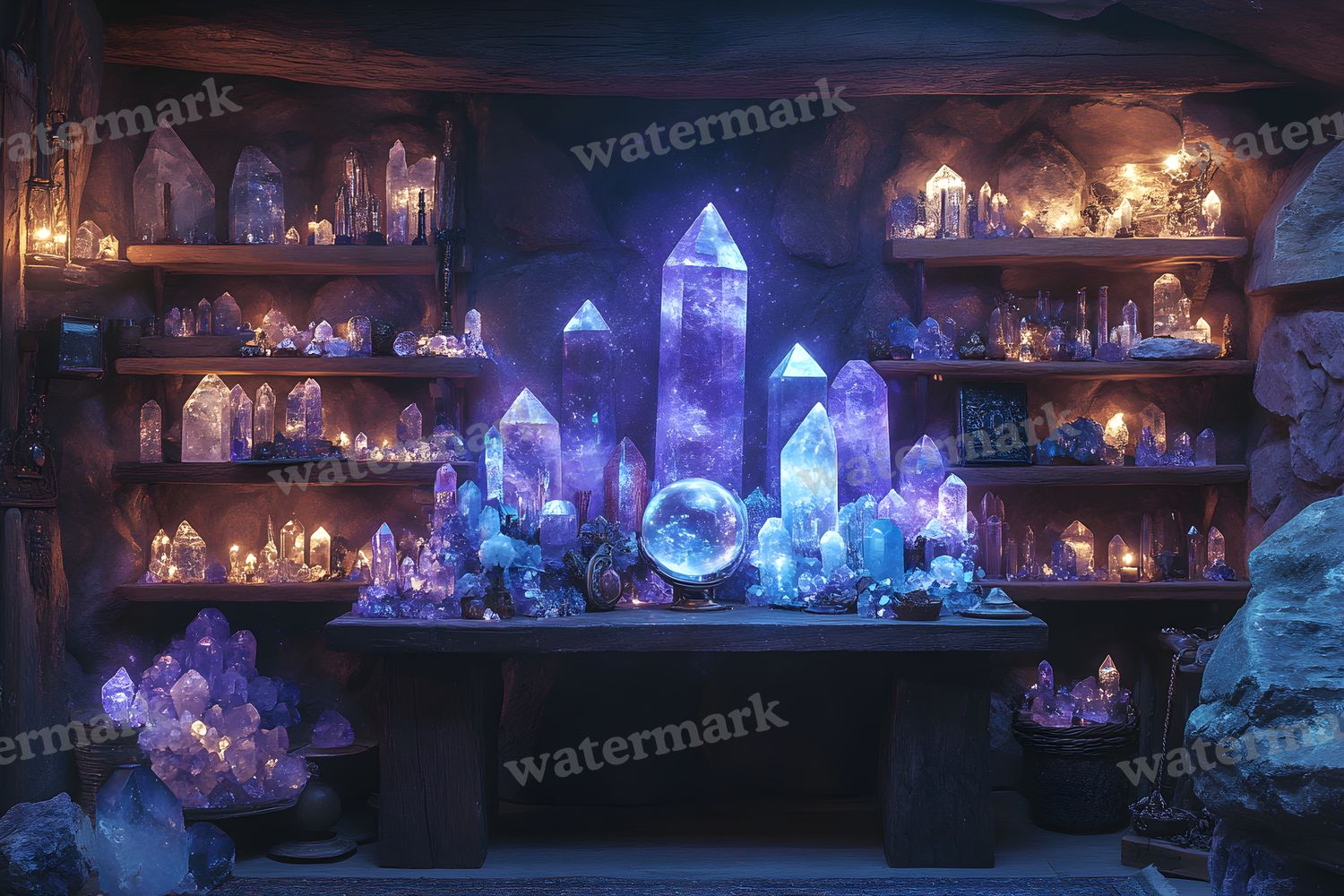Witchs Crystal Den Backdrop Images