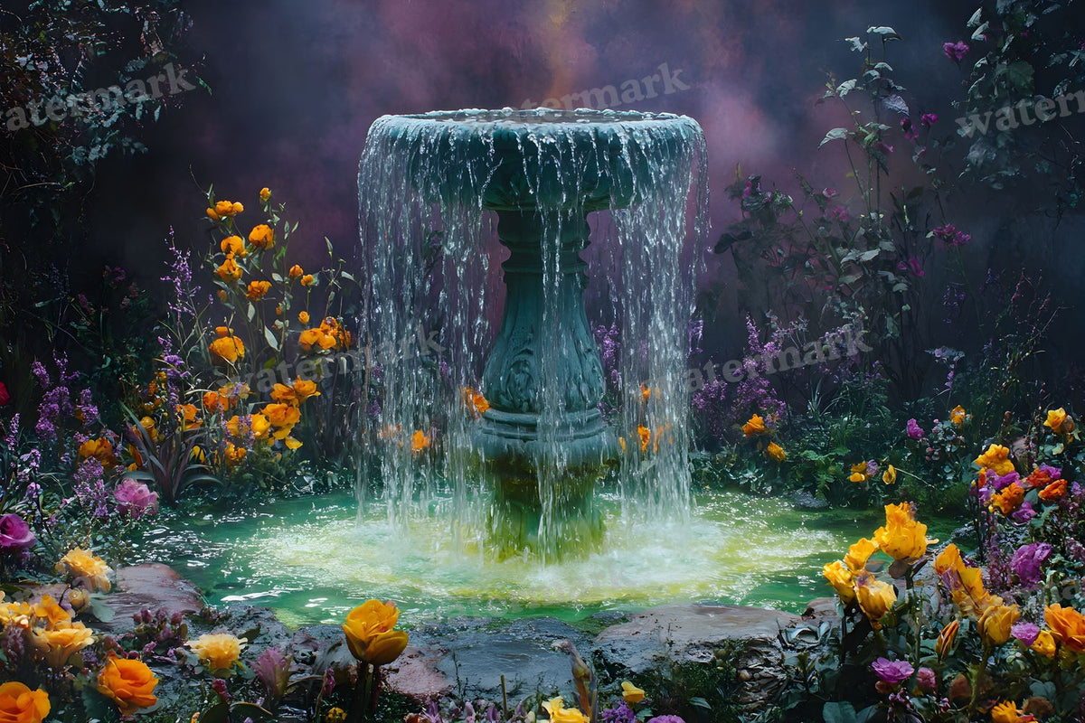 Witchs Eerie Garden Backdrop Images