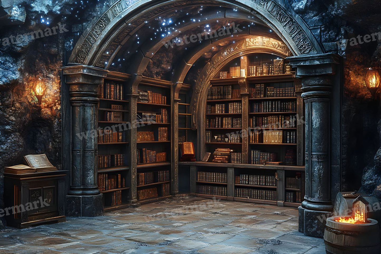 Wizards Library Backdrop Images