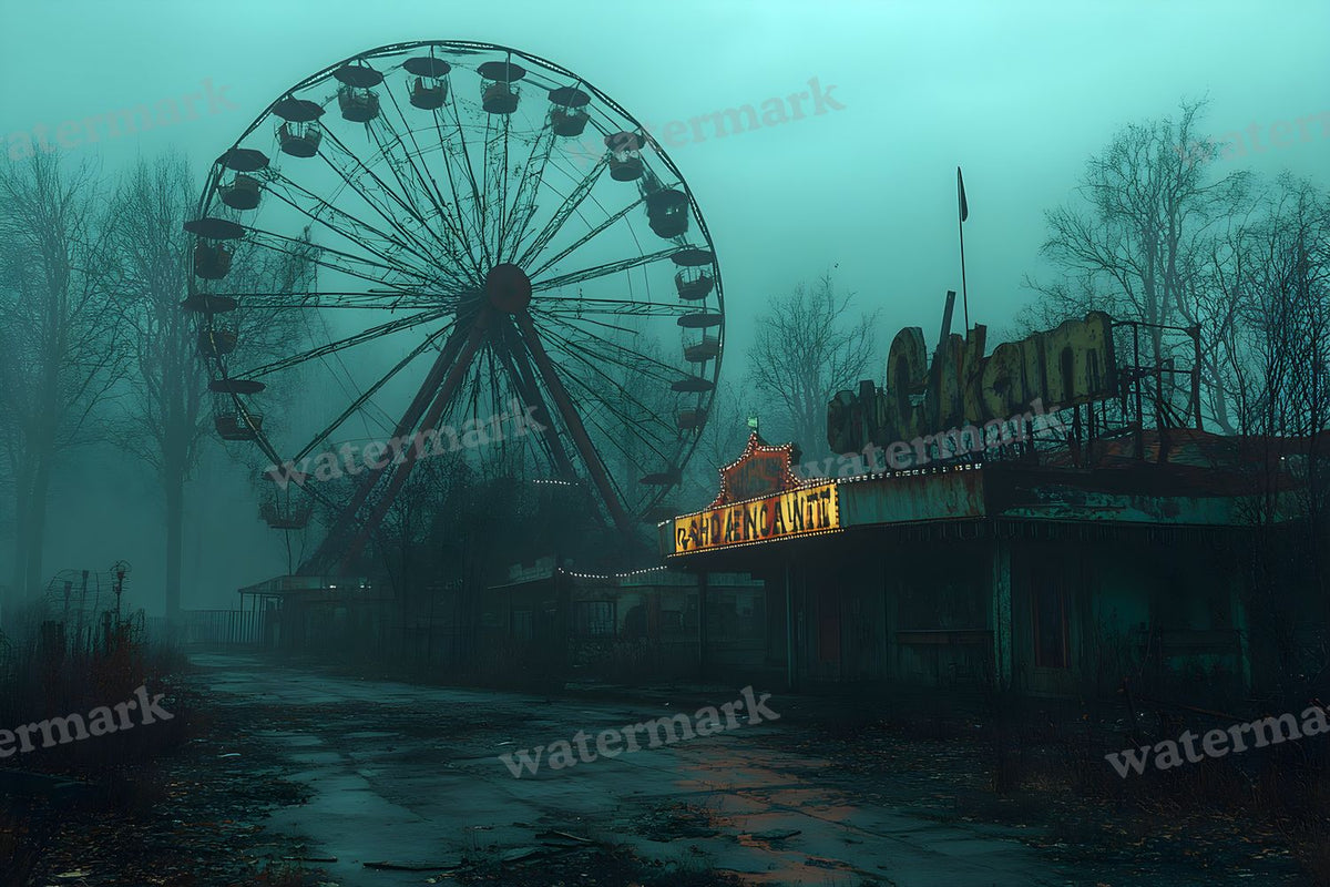 Abandoned Carnival Spooky Backdrop Images