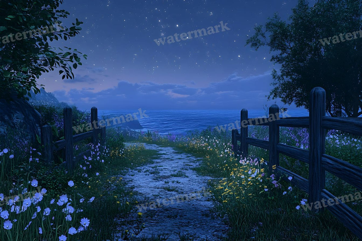 Starry Night digital photo backdrop for photo editing, preview 33