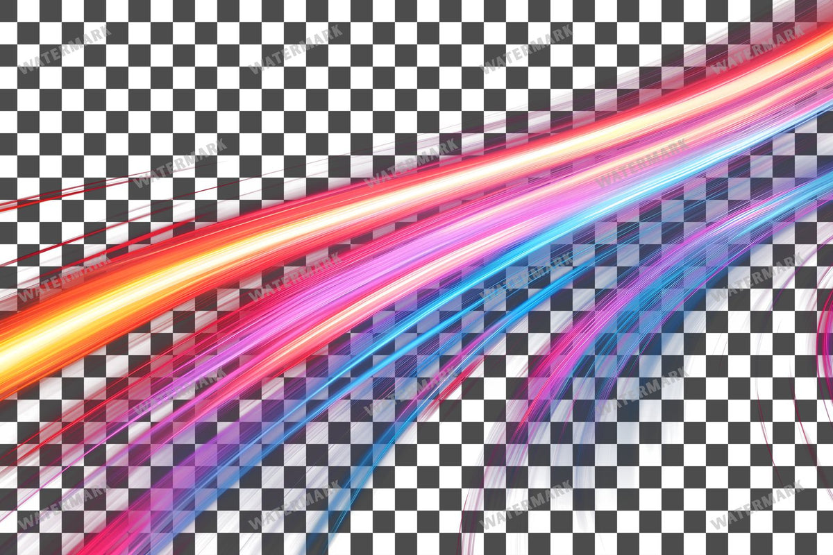 Abstract Light Streaks Transparent Overlay Pngs