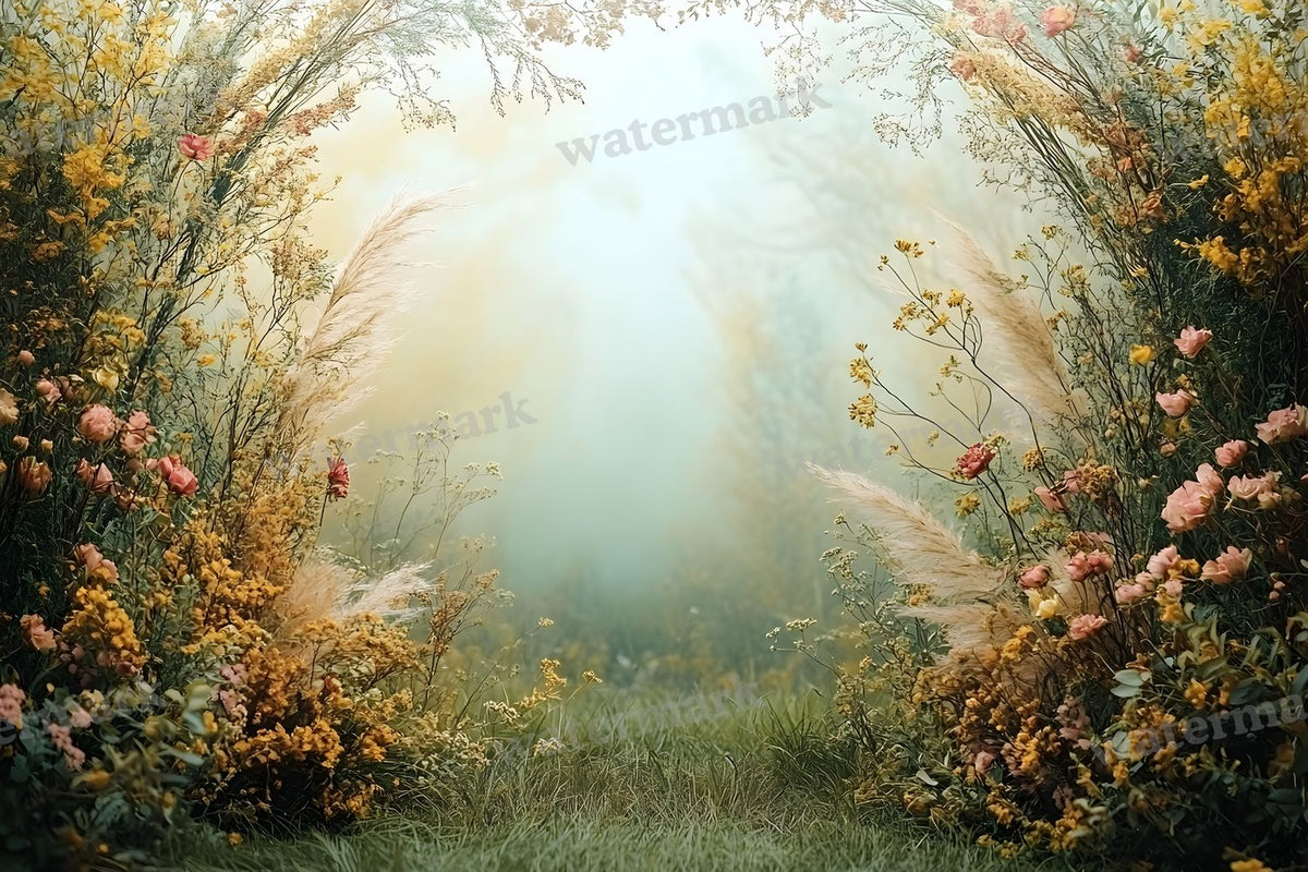 Boho Olive Arch Backdrop Images