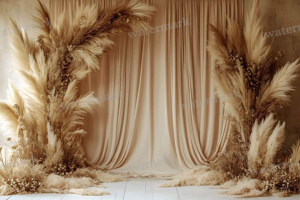 Boho Pampaarch Backdrop Images