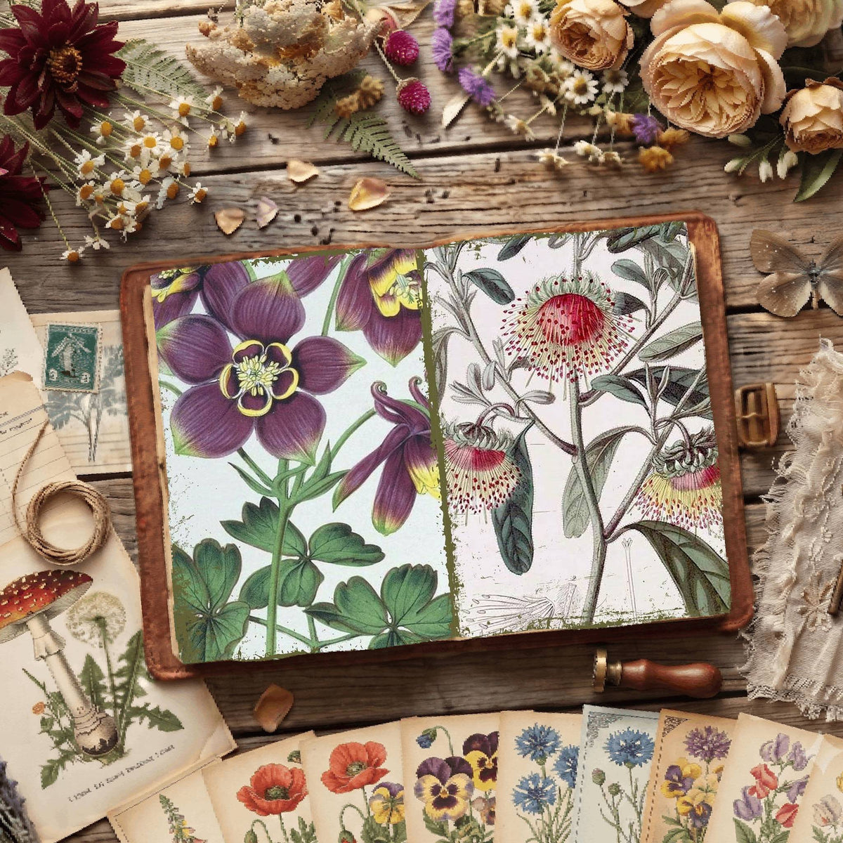 Botanical Illustrations Digital Papers
