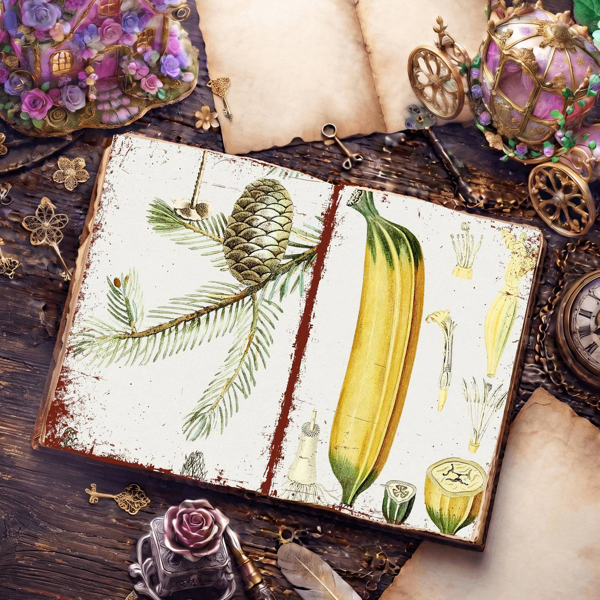 Botanical Illustrations Digital Papers