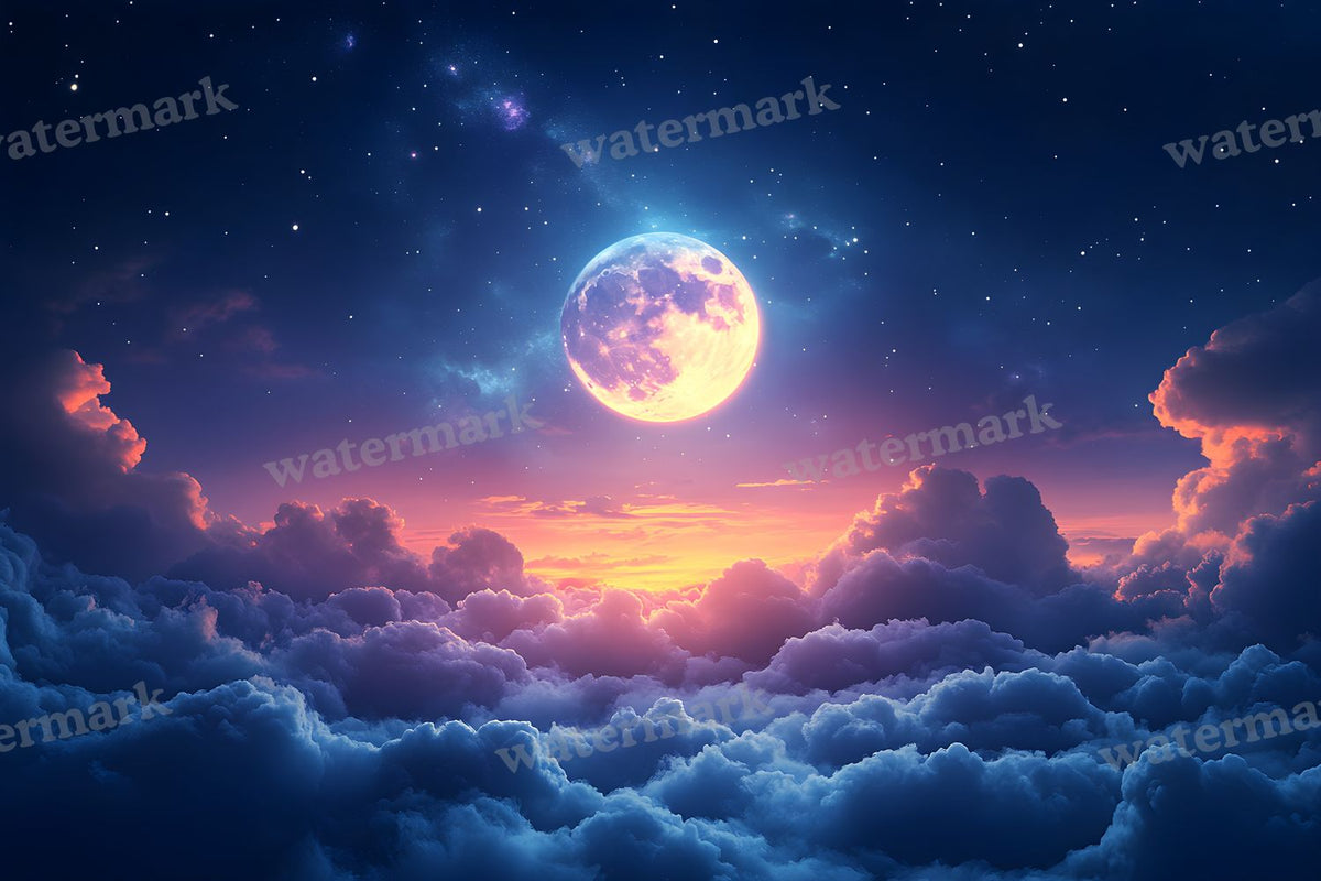 Celestial Glow Scene digital photo backdrop for photo editing, preview 33