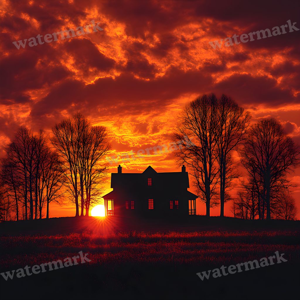 Countryside Silhouette Backdrop Images