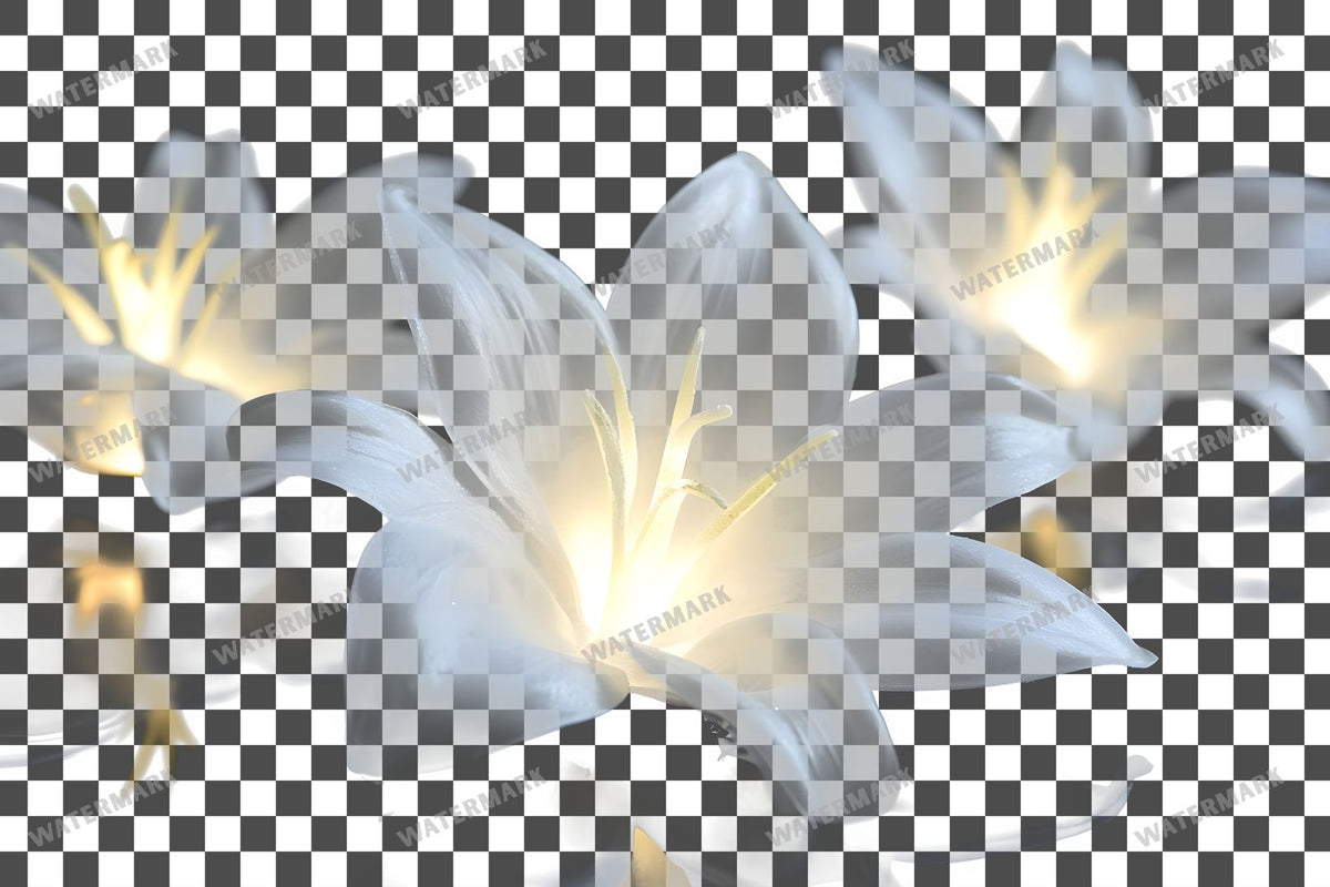 Easter Lilies Transparent Overlay Pngs