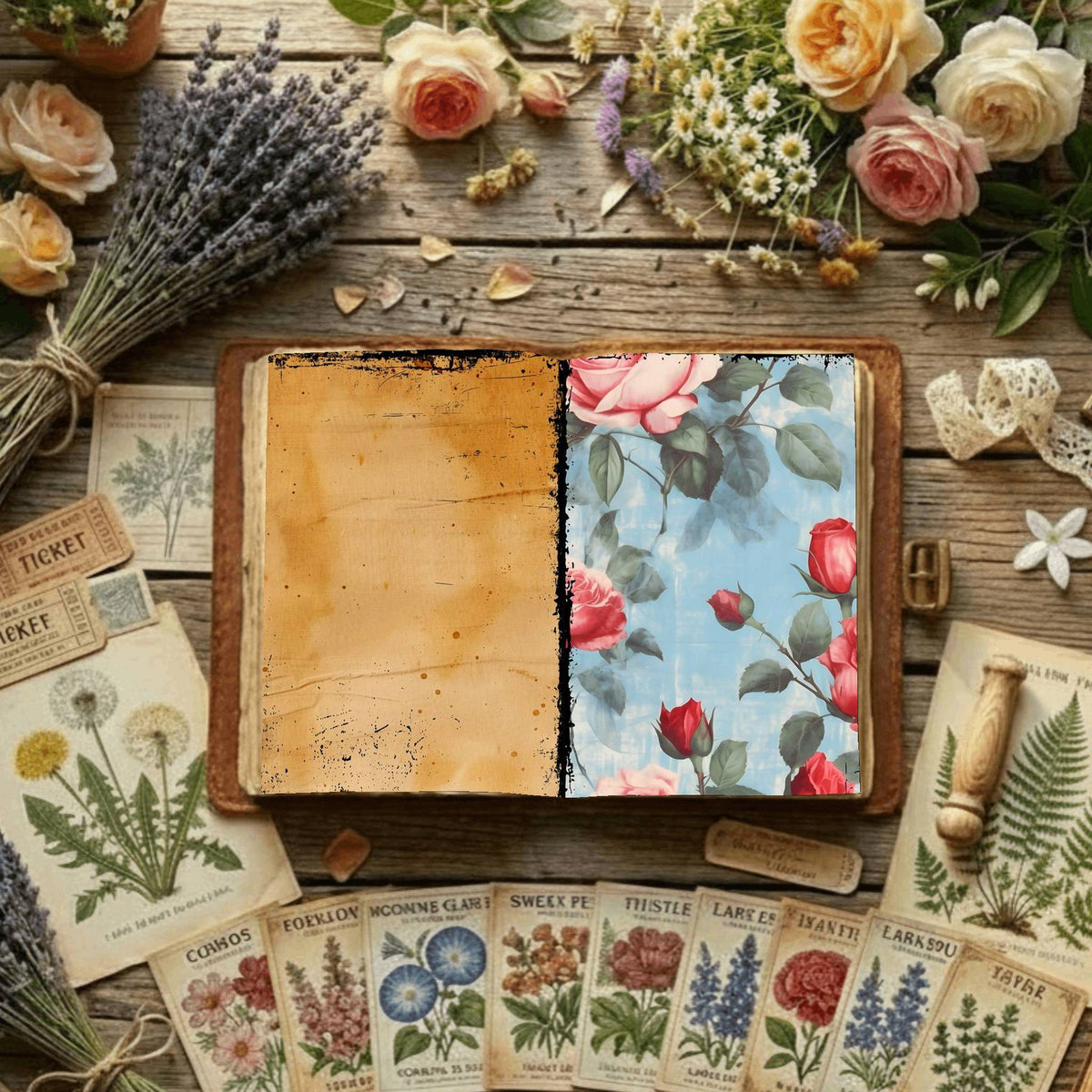 Floral Digital Papers