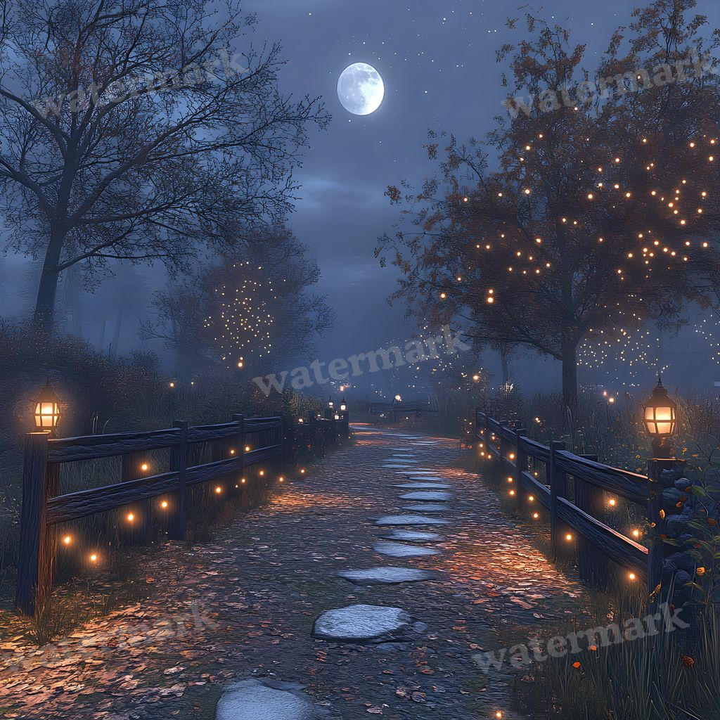 Moonlit Clearing Backdrop Images