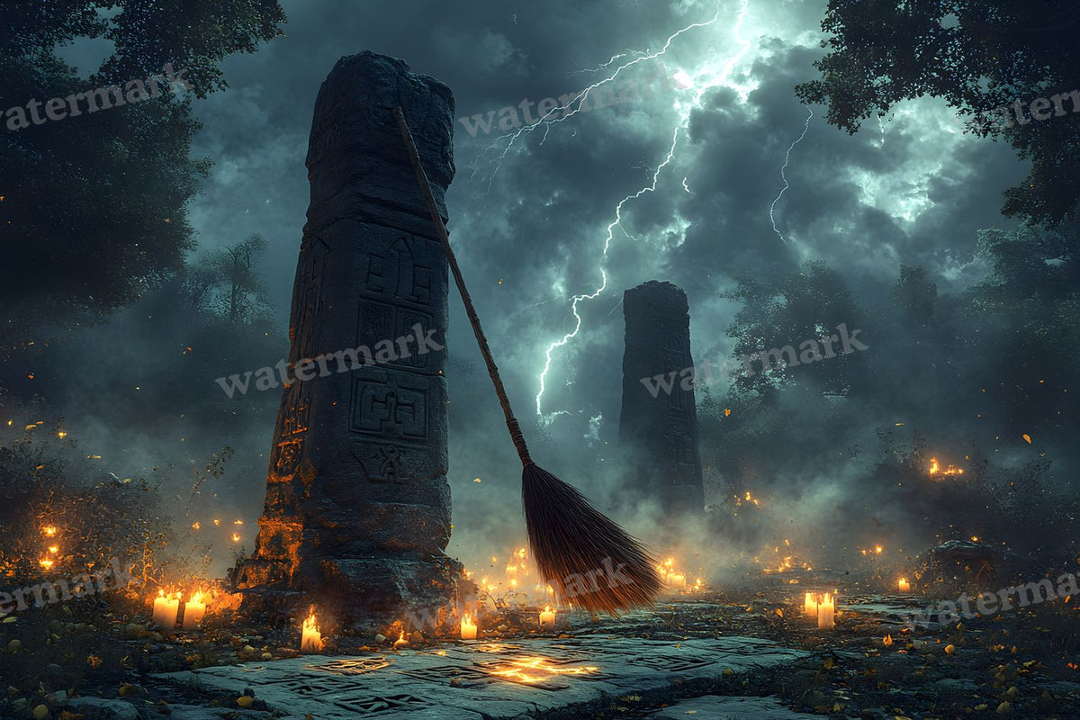 Witch Broomstick Backdrop Images