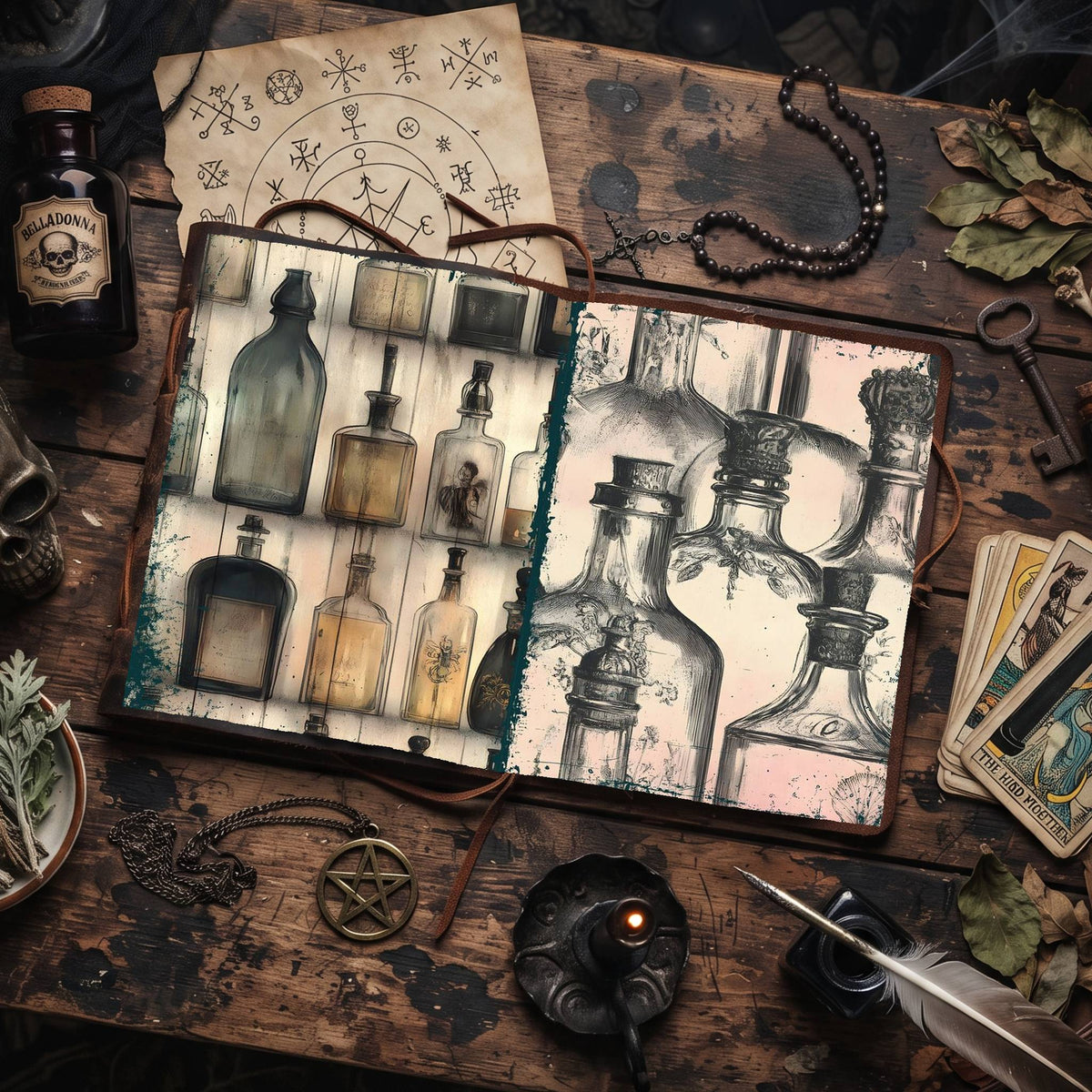 Witch printable junk journal paper, page preview 34