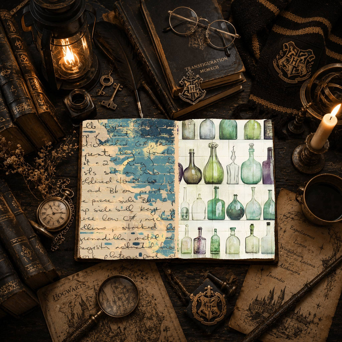 Witch printable junk journal paper, page preview 34