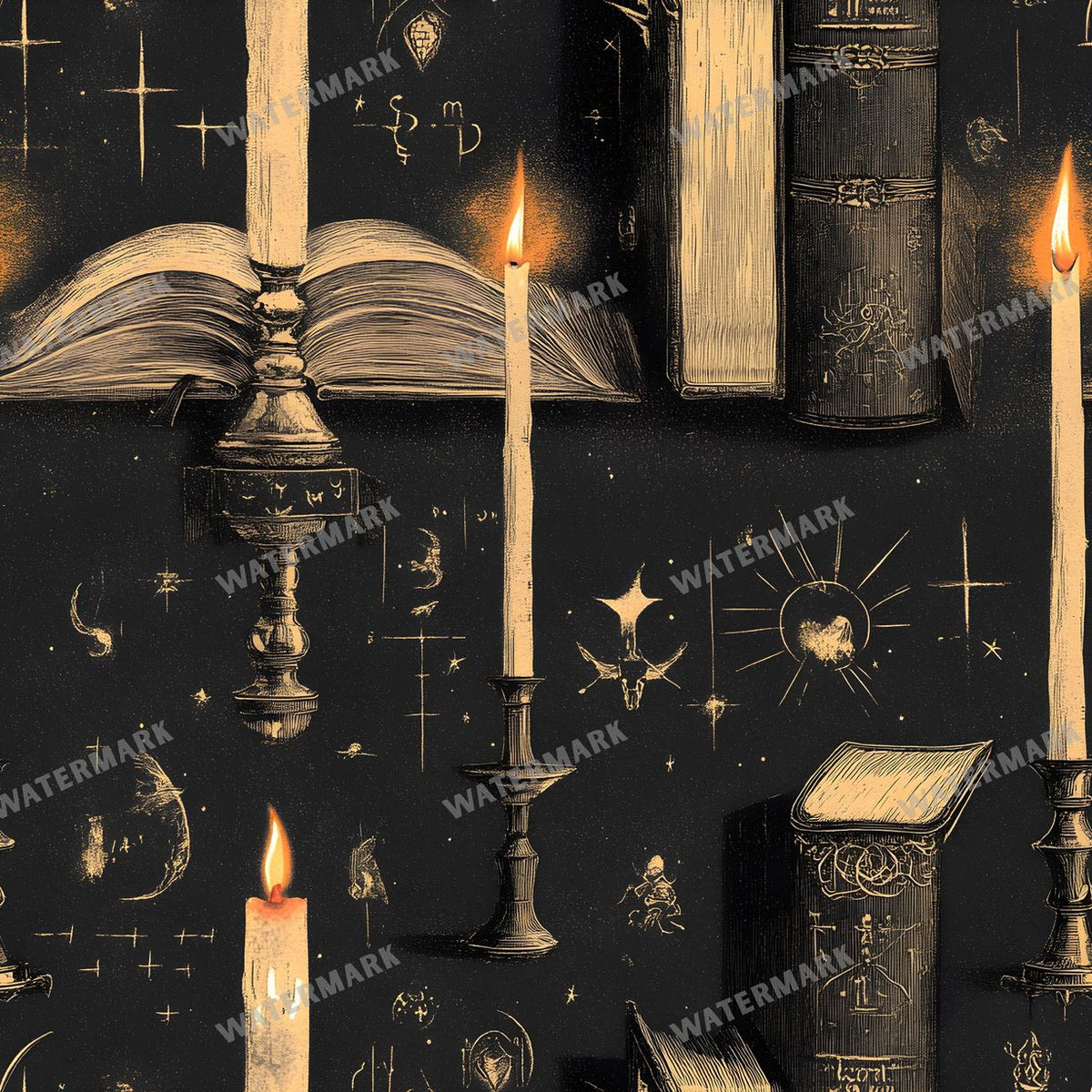Witchcraft Seamless Pattern