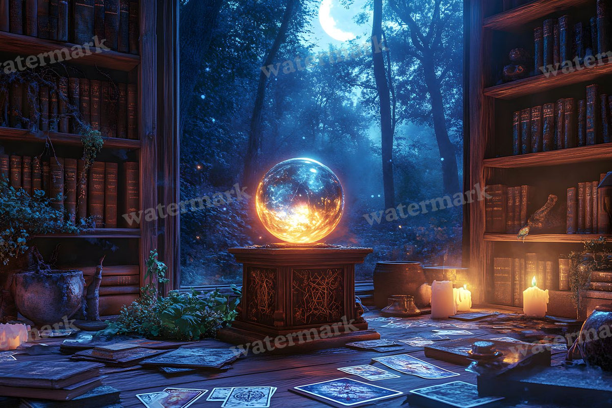 Witchs Crystal Ball Backdrop Images