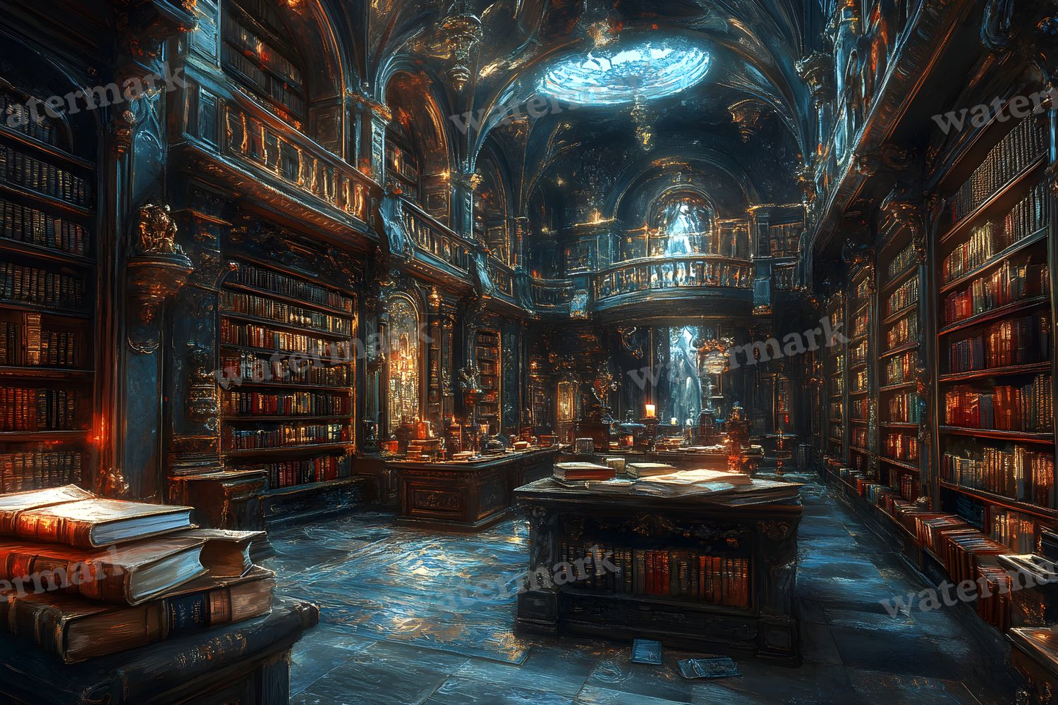 Wizards Library Backdrop Images