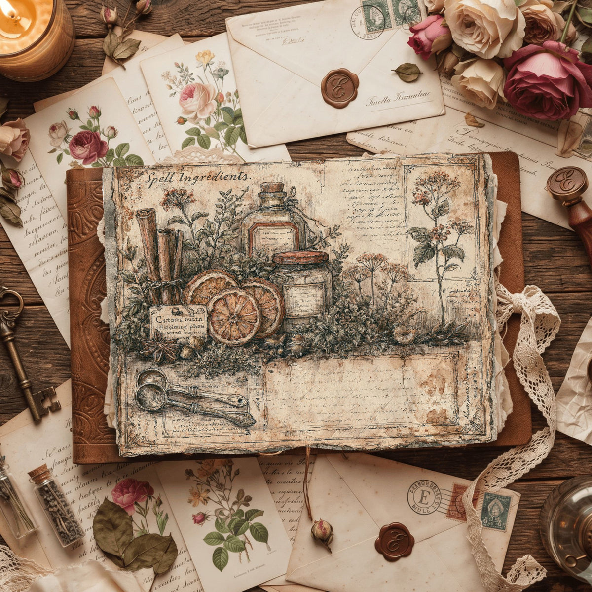 Ancient Spell Ingredients Journal Page