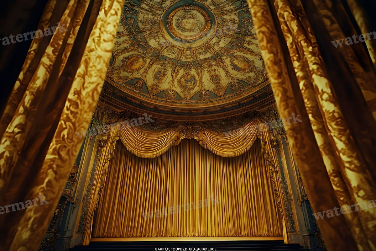Baroque Regal Fresco digital photo backdrop for photo editing, preview 34