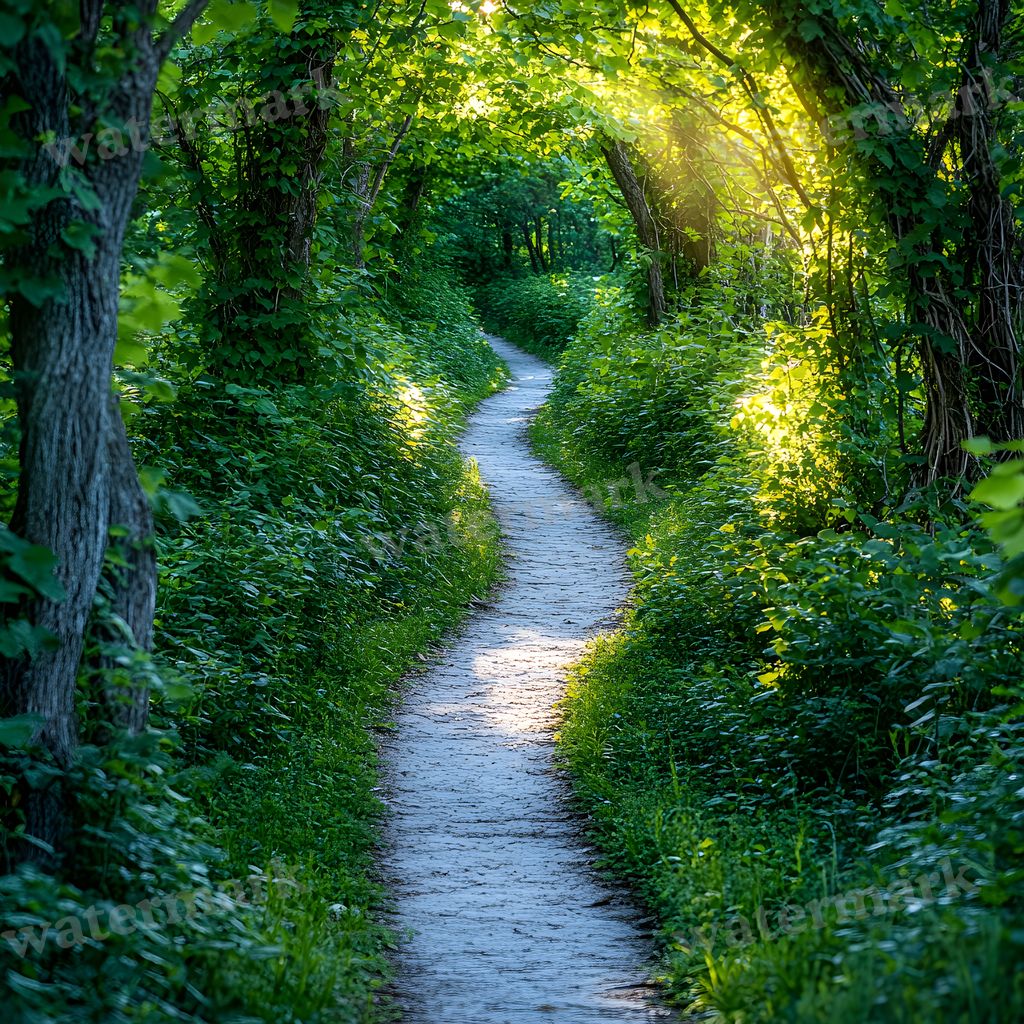 Overgrown Forest digital photo backdrop for photo editing, preview 34