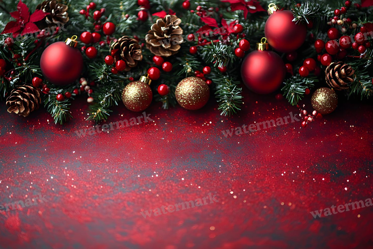 Red Christmas Backdrop Images