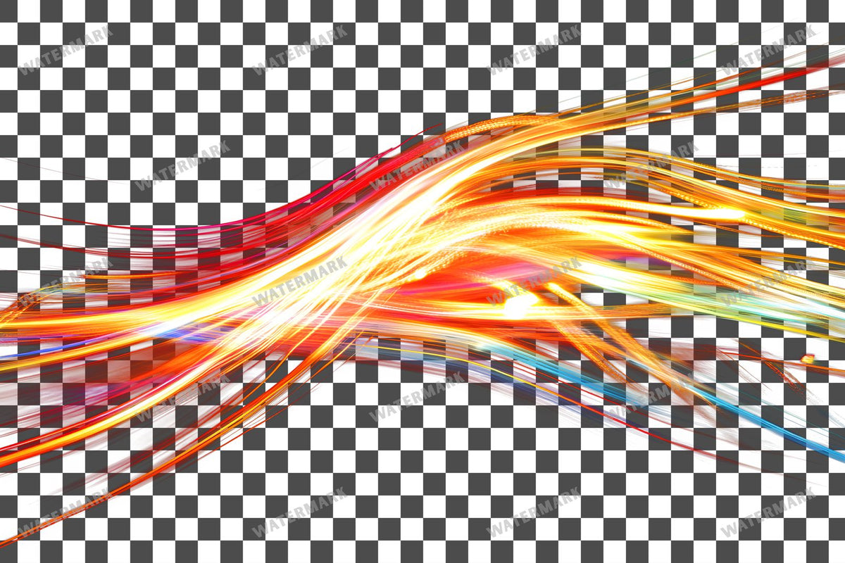 Abstract Light Streaks Transparent Overlay Pngs