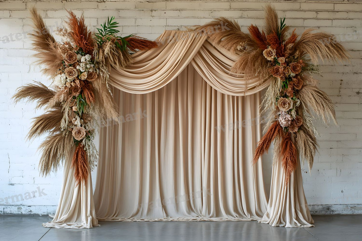 Boho Pampaarch Backdrop Images
