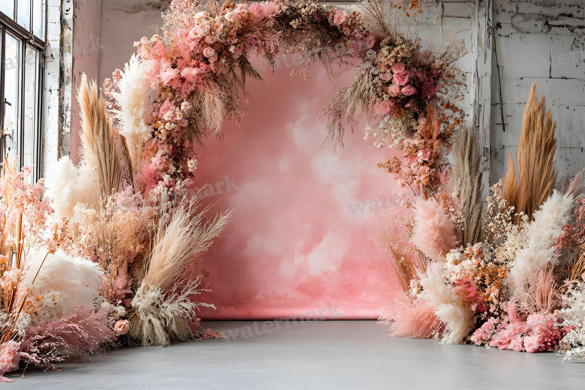 Boho Pink Arch Backdrop Images