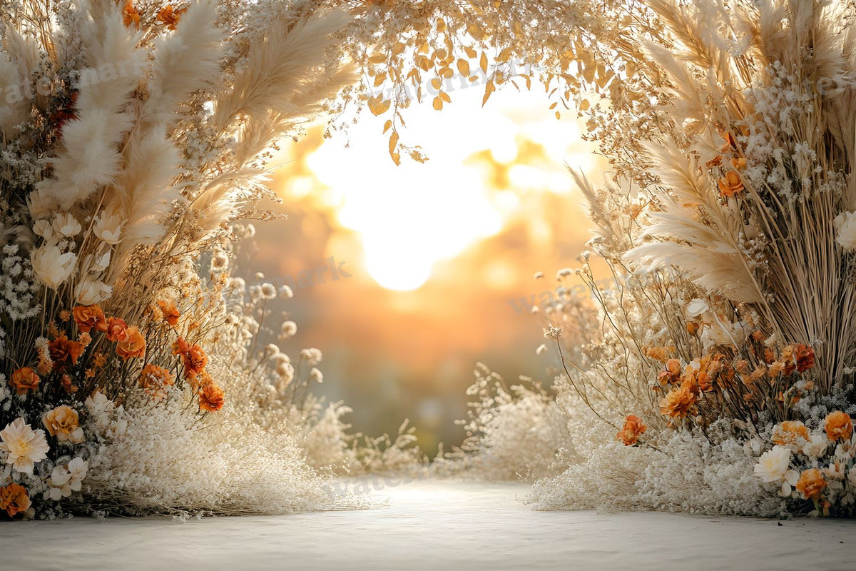 Boho Sunset Arch Backdrop Images